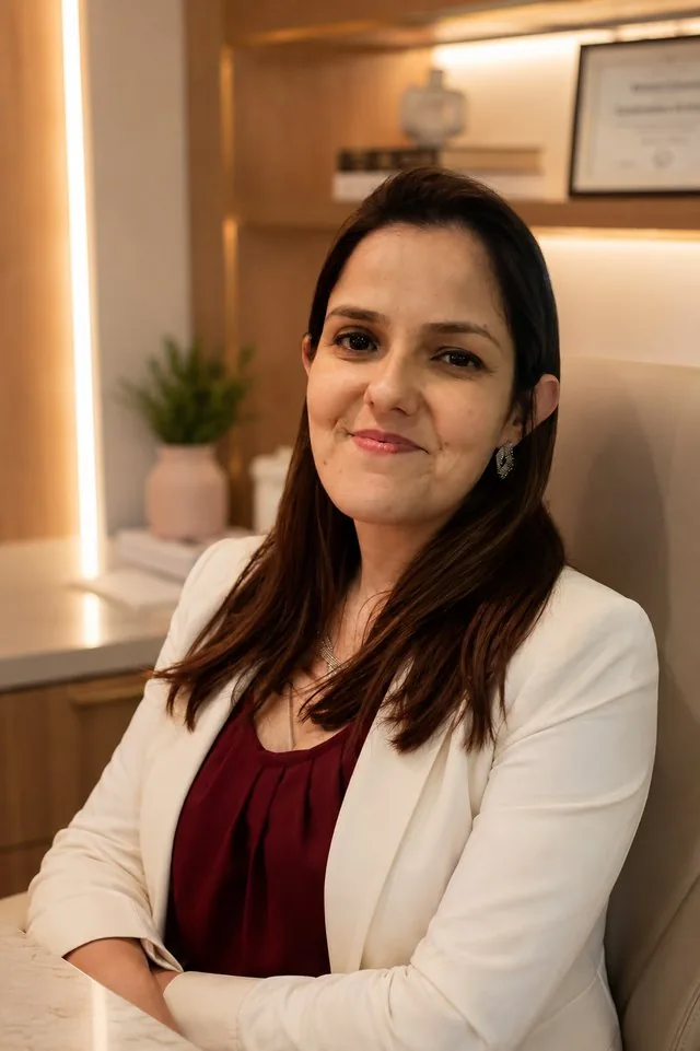 Dra. Anna Rachel, ginecologista e obstetra, em seu consultório em Jundiaí